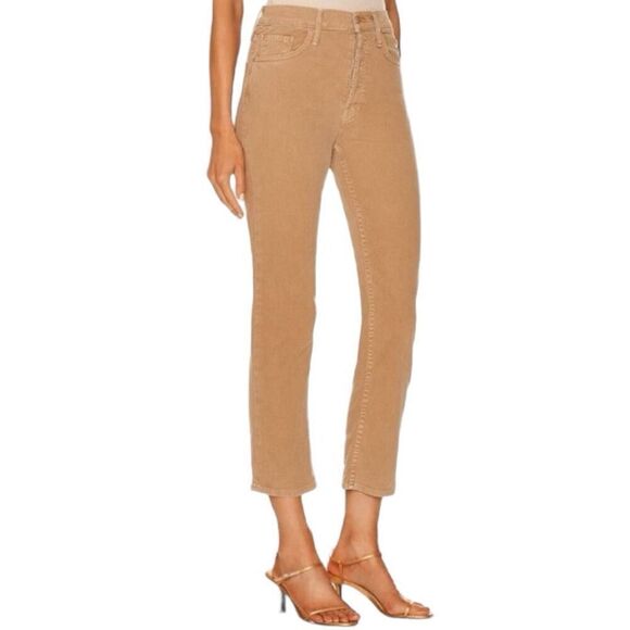 Mother The Tomcat Tan Button Fly Women's Jeans Size 25 Classic Neutral Cropped - Picture 13 of 16